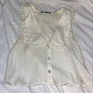 Zara white blouse
